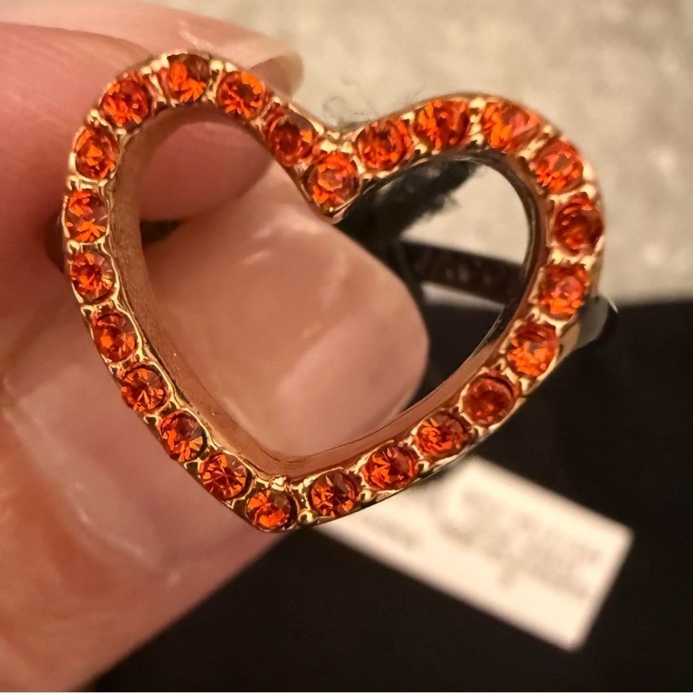MARC BY MARC JACOBS Annabelle Pave Heart Love Ring Valentine Present Gift Size 6 - Picture 1 of 8